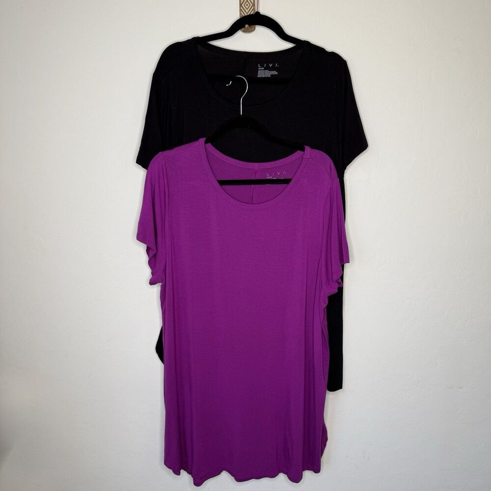 Livi Womens Size 18/20 Athletic Jersey T Shirt Bundle Athleisure Gym Active Wear